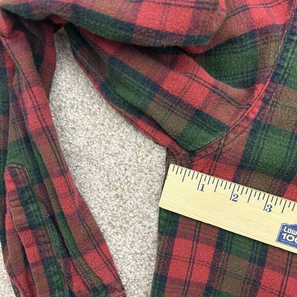 L.L Bean Long Sleeve Button Front Flannel Shirt Plaid Cotton Men's Size Medium - Picture 6 of 8